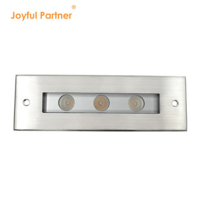 ไฟ LED ภายในพื้นดิน DC24V 3W 6W 3000K #316 SS IP67 ความยาวเส้น 195MM + กระจกหมัด