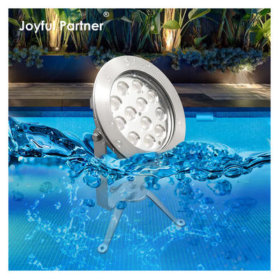 LED Underwater Spot Light IP68 12W 24W DMX Control 316SS RGBW 12/24VDC ทนทานสําหรับสระว่ายน้ําสวน / โรงแรม