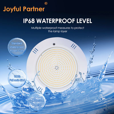 ผืนยาง Epoxy เติมสระว่ายน้ําแสงติดผนัง ABS Housing IP68 AC12V 18W Dia 260mm