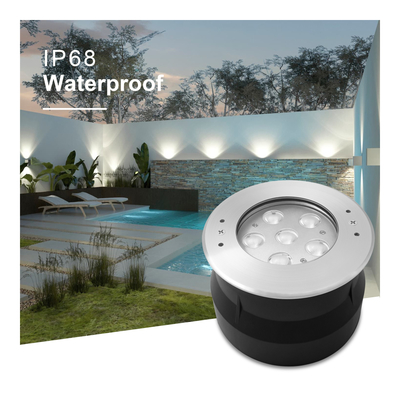 ไฟใต้น้ำ LED สแตนเลสสตีล 316 ขนาด 24 โวลต์ 6W 12W แสงขาวเย็น พร้อมปลอกยึดพลาสติกสำหรับสระว่ายน้ำ