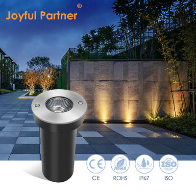 COB LED แสงในพื้นดิน 6W IP67 กันฝุ่น อลูมิเนียมร่างกายซึม DIA85MM สําหรับลานกลางแจ้ง