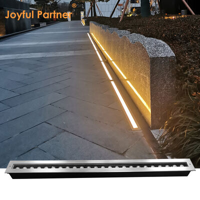 ไฟ LED ฝังดินแบบเส้นตรง 12W 24W 48W DC24V 1000MM 1เมตร สแตนเลส 316 IP67 แบบฝัง