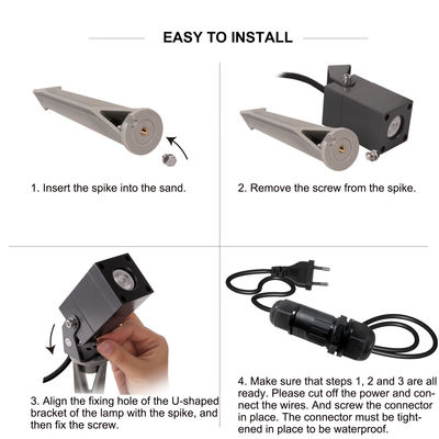 ต้นไม้สแควร์ LED สวนจุดแสง กันน้ํา IP65 อลูมิเนียมกลางแจ้ง ใบรับรอง CE