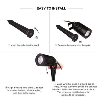 ไฟสโป๊กเกอร์ภายนอกแบบ LED กันน้ํา IP66 14W COB ไฟสปิกสวน