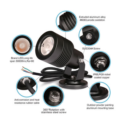 IP66 COB ภายนอกกันน้ํา โลต้าจูงต่ํา ไฟสว่างใส่ สวนสป็อต แสงสนาม