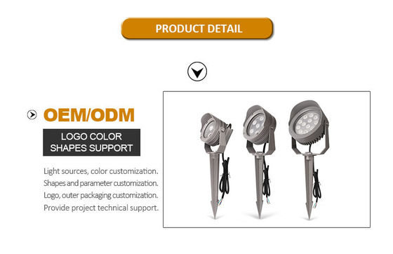 IP65 12V DC Dimming Decorative LED Spotlight แหล่งส่องแสงอัลลูมิเนียม แหล่งส่องแสงภายนอก