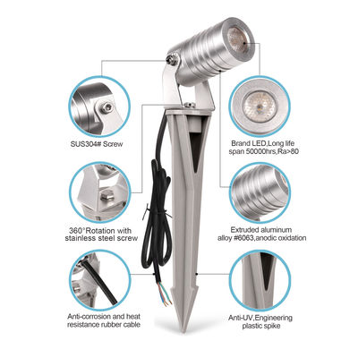 แสง LED สป๊อตสวนที่ทันสมัย อลูมิเนียม กันน้ํา Ip65 แสง LED สปิก