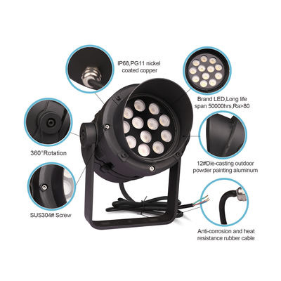 ความสว่างสูง รอบกลางแจ้ง RGB ไฟสโปต LED IP65 LED ต้นไม้ภูมิทัศน์