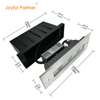 หลอดไฟใต้ดินกันน้ําที่ฝังในดิน DC24V 3X1W LED สีเดียว CREE / OSRAM LED