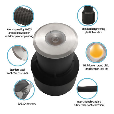 มินิ IP67 Step Light กันน้ํา สีเดียว Walk Over Lamp