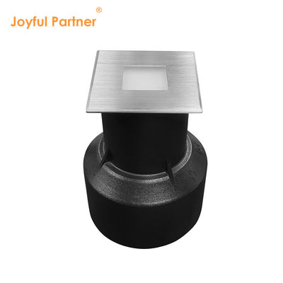 IP67 LED Underground Lighting 1W 2W 3W แบบสี่เหลี่ยมแบบ SS Cover กระจกแข็งไม่มีเลนส์