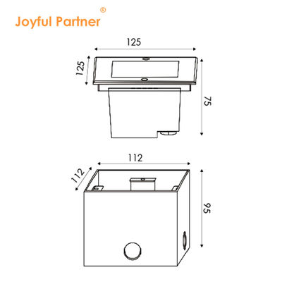 ไฟสวนกลางแจ้งในพื้นดิน แท้ CREE / OSRAM LED 12V DC24V 4W 8W กล่องสแตนเลส