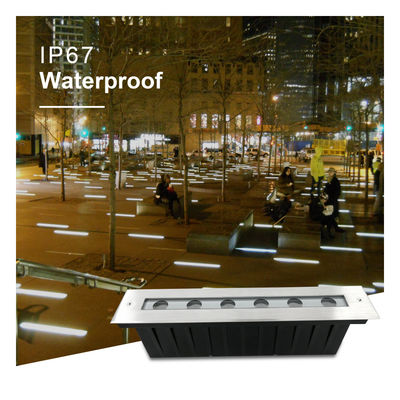 IP67 กันน้ํา สายในพื้นแสง SS ครอบคลุม สีขาวอบอุ่น แสงสวนใต้ดิน