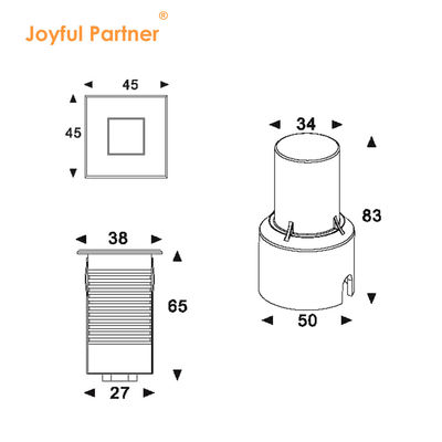 สแตนเลส ลงประกอบการไฟฟ้าเพดานขนาดเล็ก 1W 2W 3W LED แสงใต้ดิน