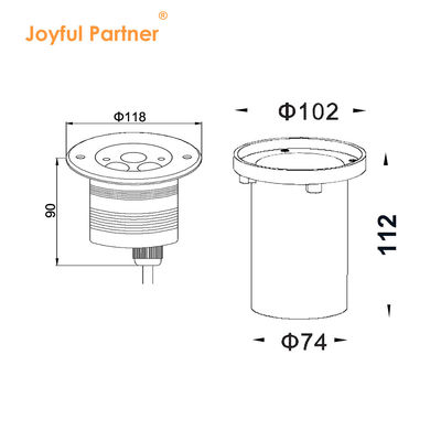 ไฟจอด LED ภายใต้ดิน 3W 6W 9W COB ไฟจอดภายในถนนภายนอก