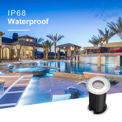 1W IP68 กันน้ํา ไฟใต้น้ํา 316SS 12V 24V ไฟสระว่ายน้ํา LED 2700k - 6500k
