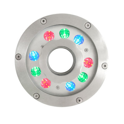 18W RGB LED สระสระน้ําไฟ DMX การควบคุม กันน้ํา IP68 แสงใต้น้ํา