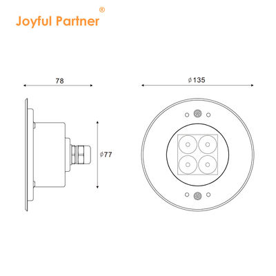 LED สระว่ายน้ํา แสงใต้น้ํา 316 สแตนเลส 2700K - 6500K CEM เห็นชอบ