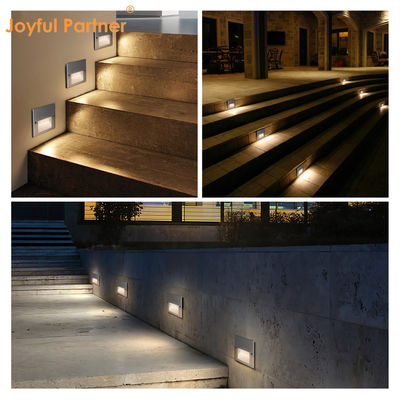 ผนัง 2W Osram SMD LED Step Light IP65 วัสดุอะลูมิเนียมแบบทันสมัยสําหรับทางเดิน