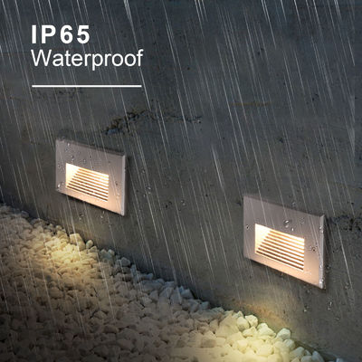 สี่เหลี่ยม IP65 ไฟผนัง LED ช่อง 12V 24V สีขาวอบอุ่น ไฟผนัง LED ระดับบันได