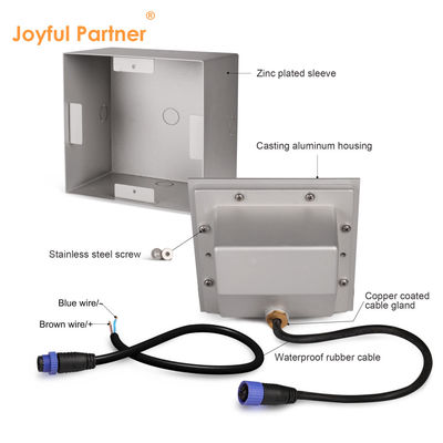 ไฟผนัง LED หัก IP65 กันน้ํา สี่เหลี่ยม 12V 220V โวลเตชั่น ออกแบบตามความต้องการ สําหรับบันได