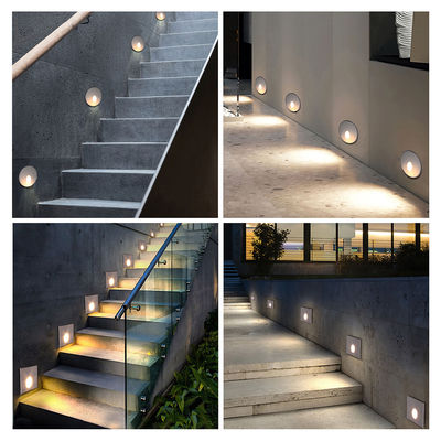 แสง LED หนังฉลาด IP65 อลูมิเนียม ร่างสี่เหลี่ยม รูปทรง DC 24v 1w 2w 3w LED ระเบียงแสงสําหรับทางเดิน