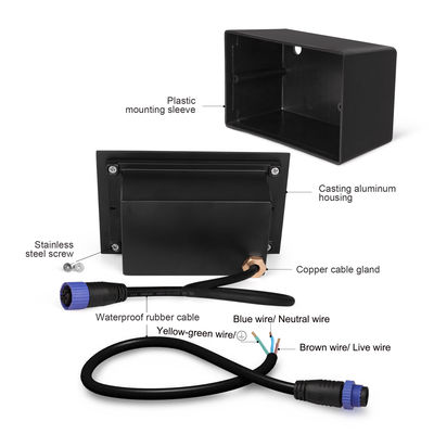 SMD 6W LED หลอดไฟผนังที่ซึม IP65 แสงพื้นฝัง