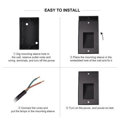 SMD 6W LED หลอดไฟผนังที่ซึม IP65 แสงพื้นฝัง