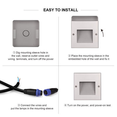 IP65 12V 24V LED แสงกําแพงที่ซับซ้อน เส้นทางบันได