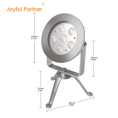 RGBW LED Underwater Spot Light 24V DC สแตนเลส 316 DMX512 เครื่องควบคุม