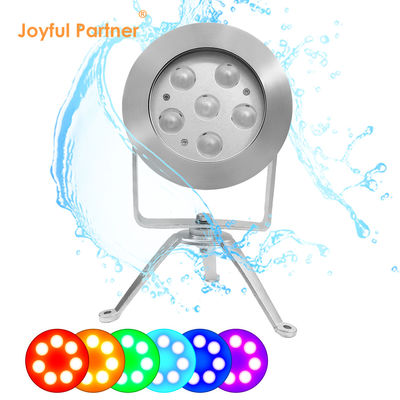 RGBW LED Underwater Spot Light 24V DC สแตนเลส 316 DMX512 เครื่องควบคุม