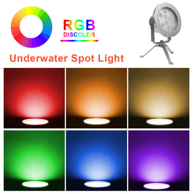 LED RGBW แสงน้ําใต้น้ํา DMX การควบคุม สแตนเลส แสงใต้น้ํา