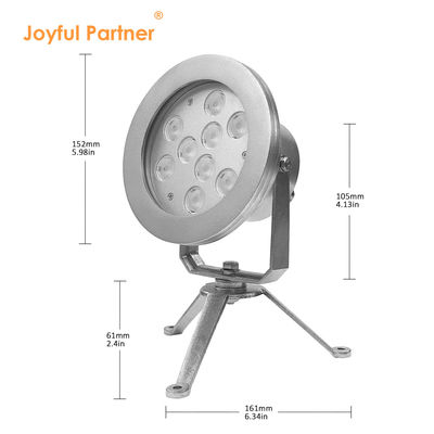 สีสัน RGBW น้ําพุ LED ไฟ DMX การควบคุม สแตนเลส แสงใต้น้ํา