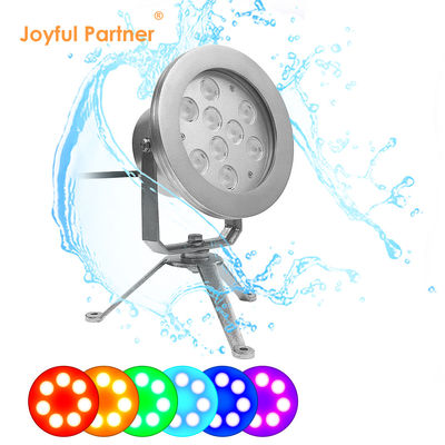 สีสัน RGBW น้ําพุ LED ไฟ DMX การควบคุม สแตนเลส แสงใต้น้ํา