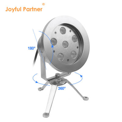 โคมไฟน้ำพุ LED 6*2W RGB DMX สแตนเลสสตีล 316 ตัวเครื่อง DC12V/24V IP68 สำหรับสระว่ายน้ำ