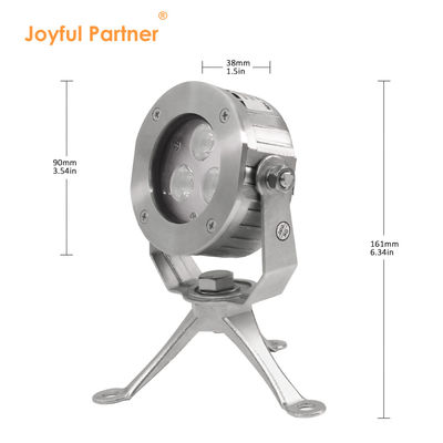 ไฟใต้น้ำ LED คุณภาพสูง DC24V สแตนเลส 304 DMX512 RGBW IP68 12W