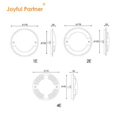 Joyful กันน้ํา LED ลงในพื้นแสง อลูมิเนียมบริสุทธิ์ 6063 หลังคา หนึ่ง สอง สี่ ทางด้านออก