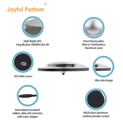 Joyful กันน้ํา LED ลงในพื้นแสง อลูมิเนียมบริสุทธิ์ 6063 หลังคา หนึ่ง สอง สี่ ทางด้านออก