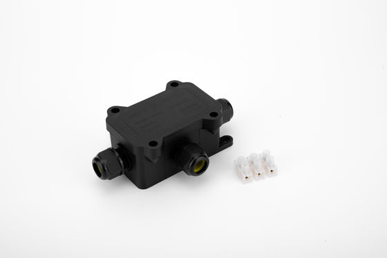 กล่องเชื่อมเคเบิลกันน้ํา H ประเภท 3 Way พลาสติก สีดํา