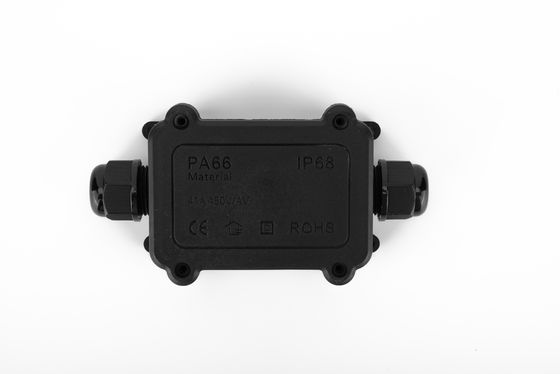กล่องเชื่อมเคเบิลกันน้ํา H ประเภท 3 Way พลาสติก สีดํา