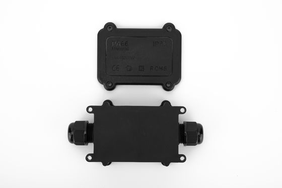 กล่องเชื่อมเคเบิลกันน้ํา H ประเภท 3 Way พลาสติก สีดํา