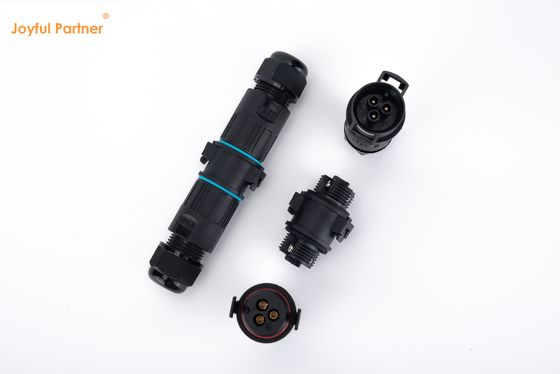 ขั้วต่อด่วน IP68 2 ทาง สายต่อพ่วงภายนอกอาคาร M19 3 พิน ไฟฟ้า