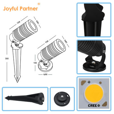 14W LED IP65 แสงส่องภูมิทัศน์ แสงสนามปลูกหญ้า แสงสปายสวนปรับได้