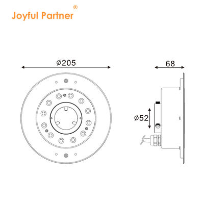 แสงน้ําใต้น้ํา LED ไฟน้ํา IP68 12W 24W 36W สีขาวอบอุ่น RGB RGBW4in1 สแตนเลส 316L DC 24V