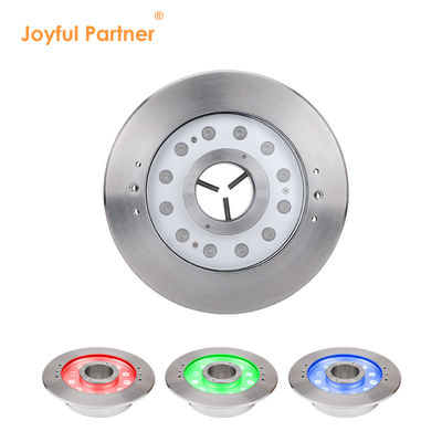 โคมไฟน้ําใต้น้ํา IP68 12W 24W 36W สีขาวอบอุ่น RGB เหล็กไร้ขัด 316L