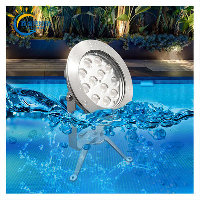 CE ROHS การรับรอง DC 24V IP68 จําหน่ายโรงงาน 12X1W LED สีเดียว ลงน้ําไฟสระความดันต่ํา
