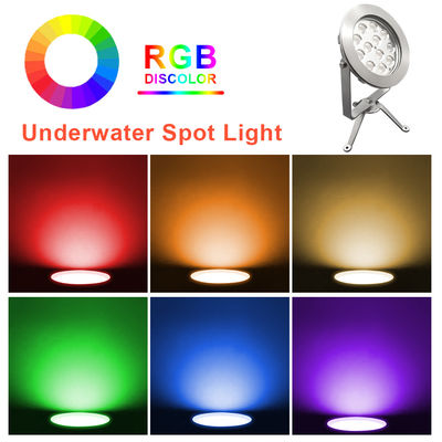 ขายร้อน 12x3W RGB 3in1 ภายนอก IP68 กันน้ํา สแตนเลส RGB LED ไฟดําน้ํา