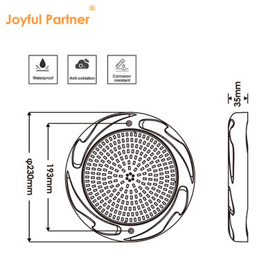 สระว่ายน้ําใต้น้ํา ไฟฟ้าบนพื้นผิวติดตั้ง สารสกัด IP68 AC12V ABS+PC RGBW SMD2835