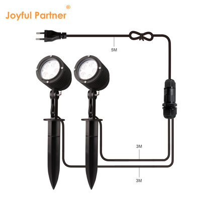 5W Outdoor Powder Coating Housing LED สีเดียว พลาสติก สปิก DC24V สวนสภาพภูมิทัศน์ ไฟสโปตสําหรับต้นไม้
