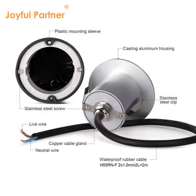 12VDC / 24VDC โมเดิร์น โกสตี้ อลูมิเนียม Housing รอบรูปร่าง IP65 สวน